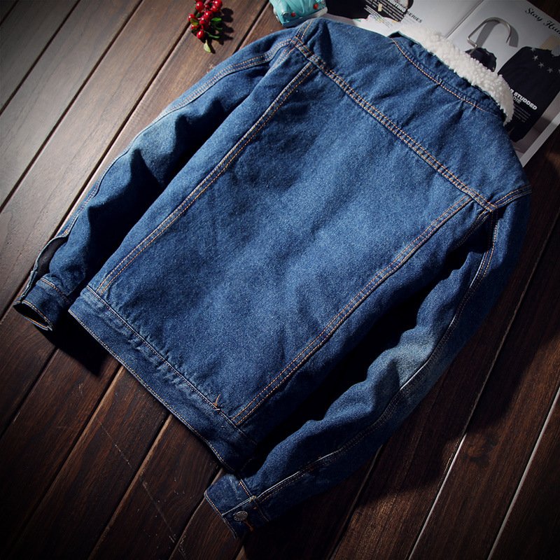 Winter Fashion Mens Jean Jacket Outwear Male Man Cowboy Jackets Men And Coat Trendy Warm Fleece Thick Denim Jacket Wool