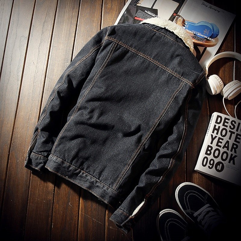 Winter Fashion Mens Jean Jacket Outwear Male Man Cowboy Jackets Men And Coat Trendy Warm Fleece Thick Denim Jacket Wool