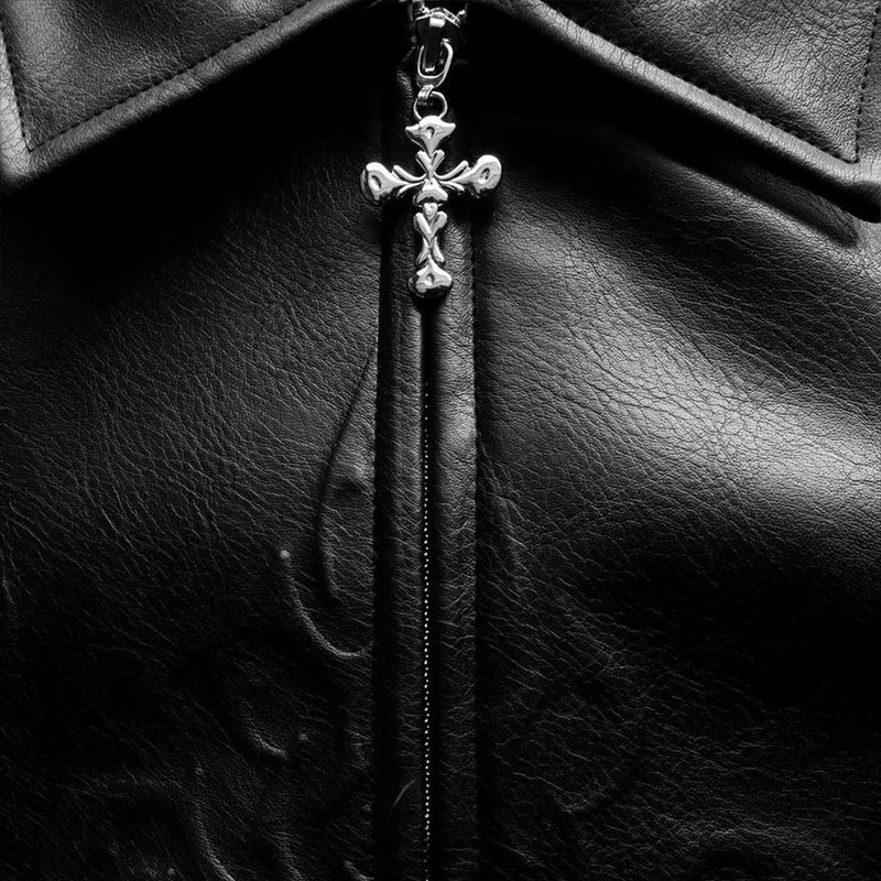 Wholesale Fashion Motorcycle Jacket For Men Manufacturer Custom Logo Embossed Men'S Genuine Leather Varisty Jacket