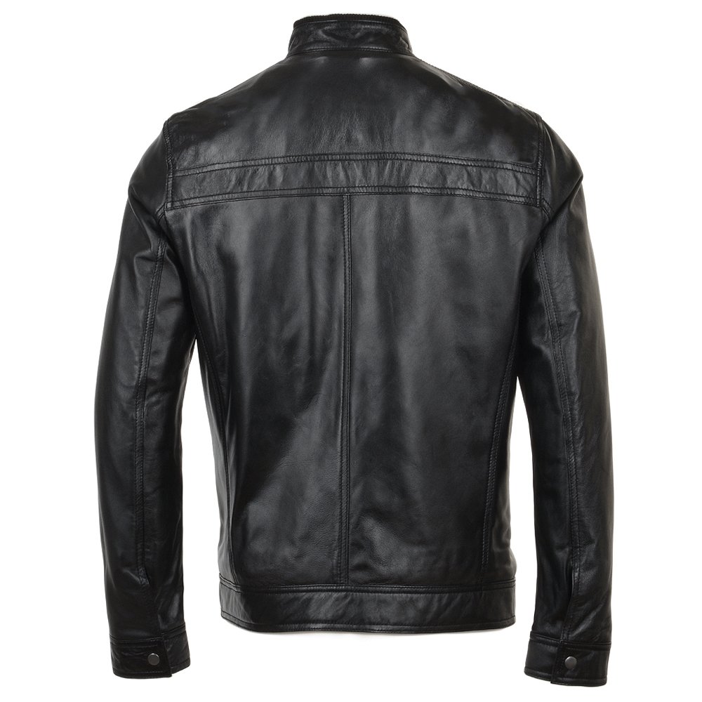 OEM Custom LOGO Wholesale Men Coats Outdoor Warm Thicken Windbreaker Winter Leather Jacket Mens Sheepskin Leather Jacket Stand