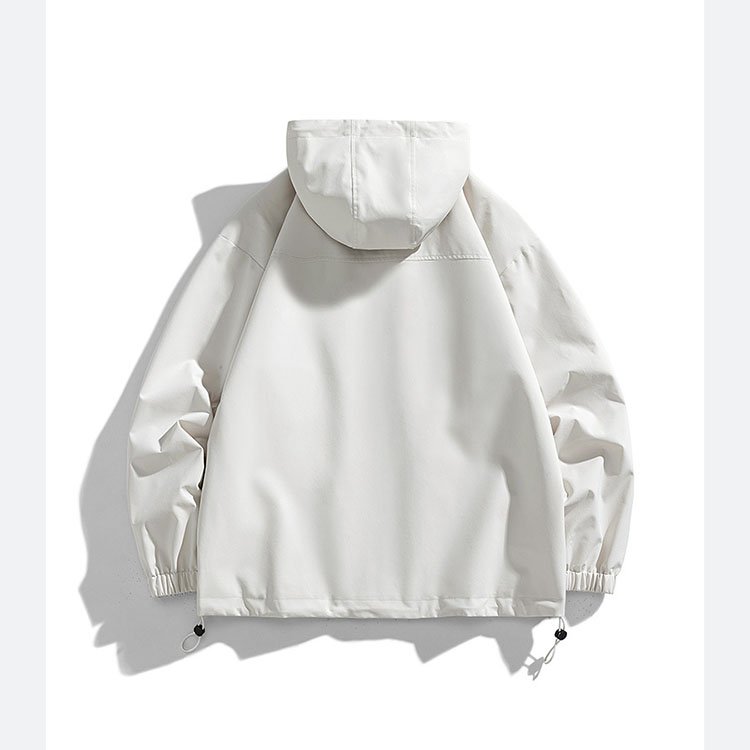 180 GSM Men Plus Size Waterproof Windbreaker Jacket Blank Vintage Style Spring Summer Street Wear Coat Outfits