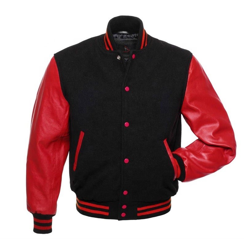Sky Blue Color Men's Wool Body With White Leather Sleeves Jackets Custom Made Varsity Jackets BY ANAYAL SPORTS