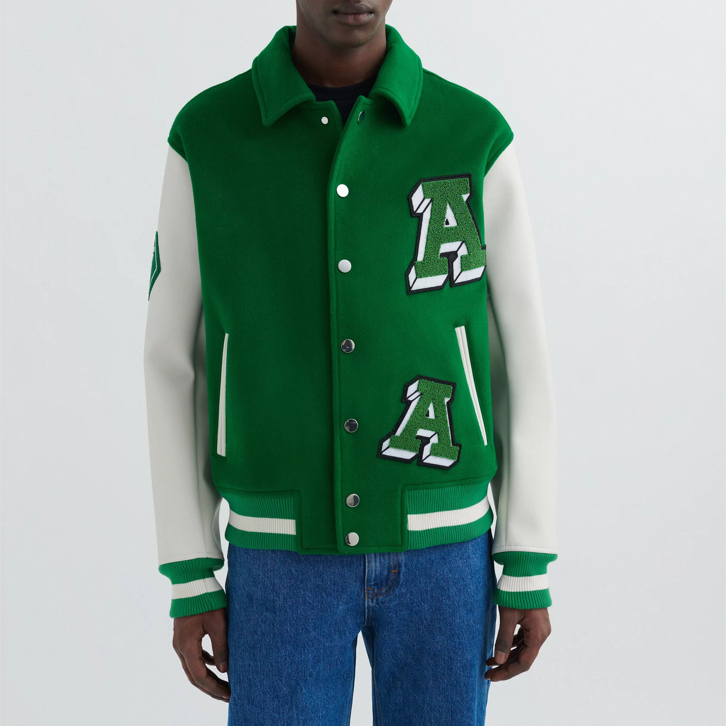 OEM Chenille Embroidery College Baseball Jacket Custom Cotton Letterman Men's Jackets Bomber Plus Size Coat Man Varsity Jacket
