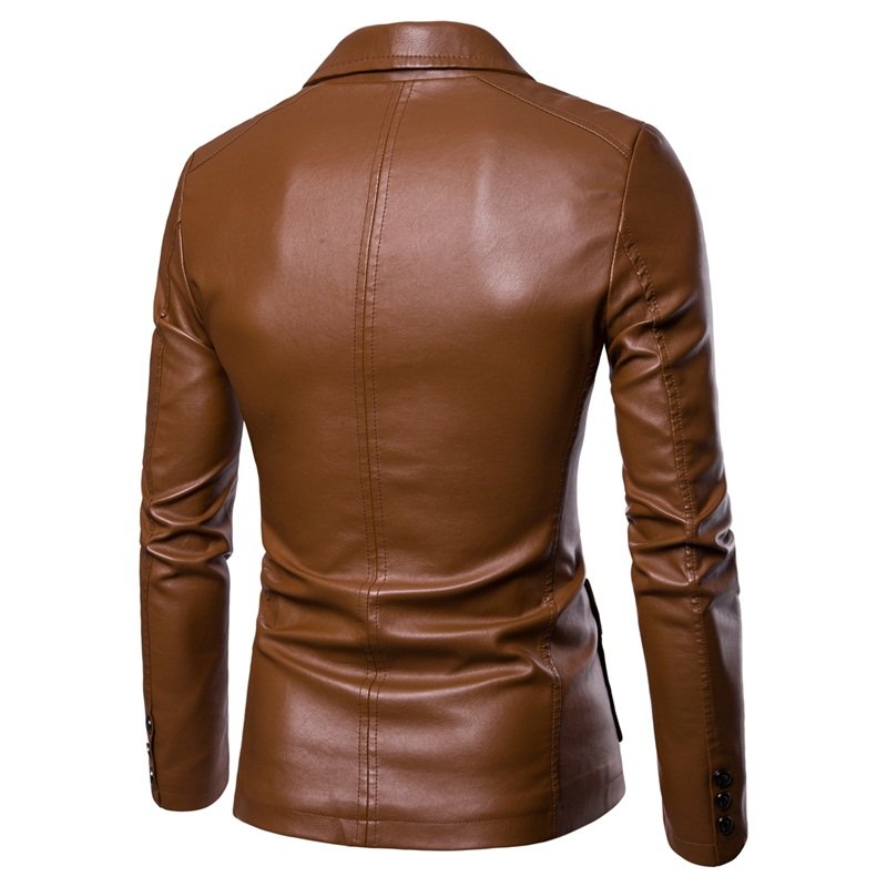 Liu Ming Autumn Winter Wholesale Fashion 2024 Men Clothes Casual Plus Size Business Leather Dress Suit Coat Pu Blazers Jacket