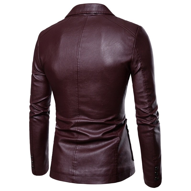 Liu Ming Autumn Winter Wholesale Fashion 2024 Men Clothes Casual Plus Size Business Leather Dress Suit Coat Pu Blazers Jacket