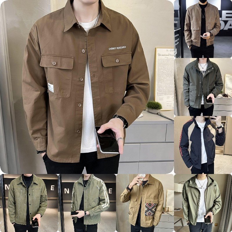 2023 High quality fashion men's short jacket coat autumn and winter men's jacket wholesale men's clothing