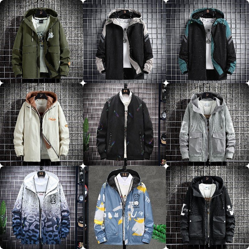 2023 High quality fashion men's short jacket coat autumn and winter men's jacket wholesale men's clothing