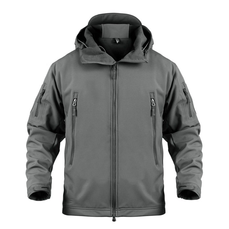 Men's Waterproof Tactical Outdoor Combat Jacket Softshell Hoody Winter Jacket Coat Sport Membrane Bonded