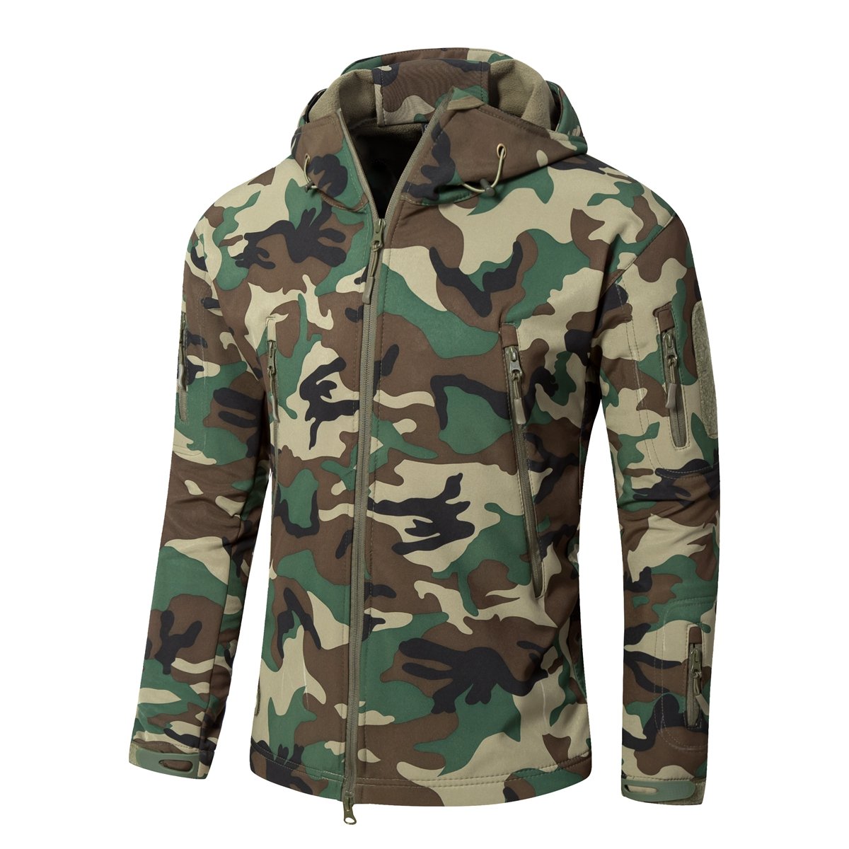 Men's Waterproof Tactical Outdoor Combat Jacket Softshell Hoody Winter Jacket Coat Sport Membrane Bonded