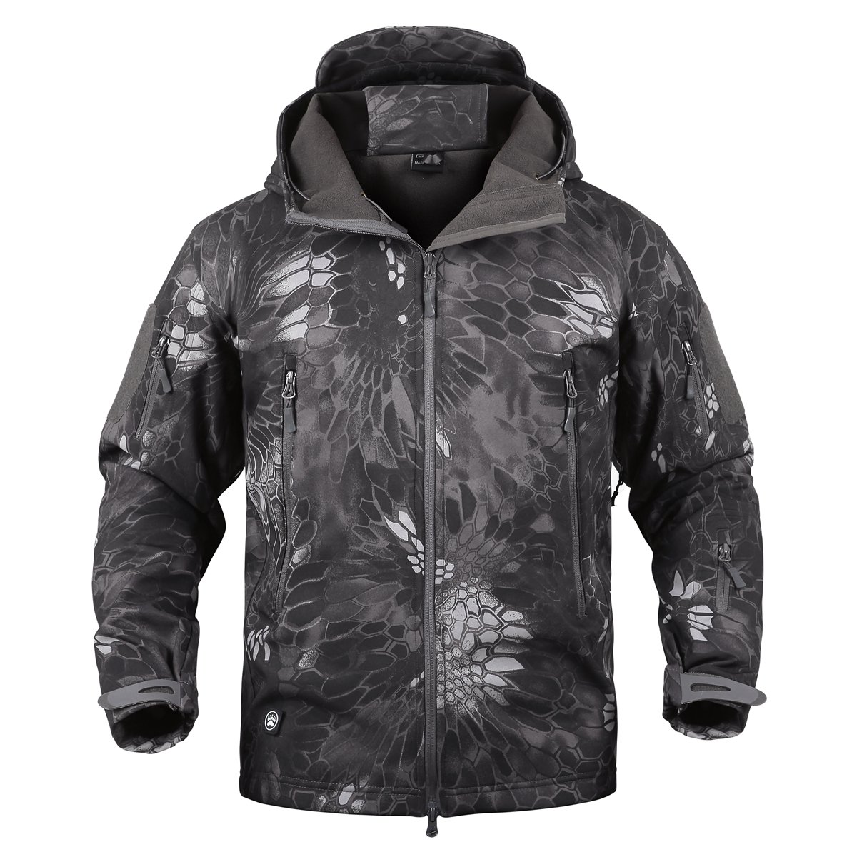 Men's Waterproof Tactical Outdoor Combat Jacket Softshell Hoody Winter Jacket Coat Sport Membrane Bonded