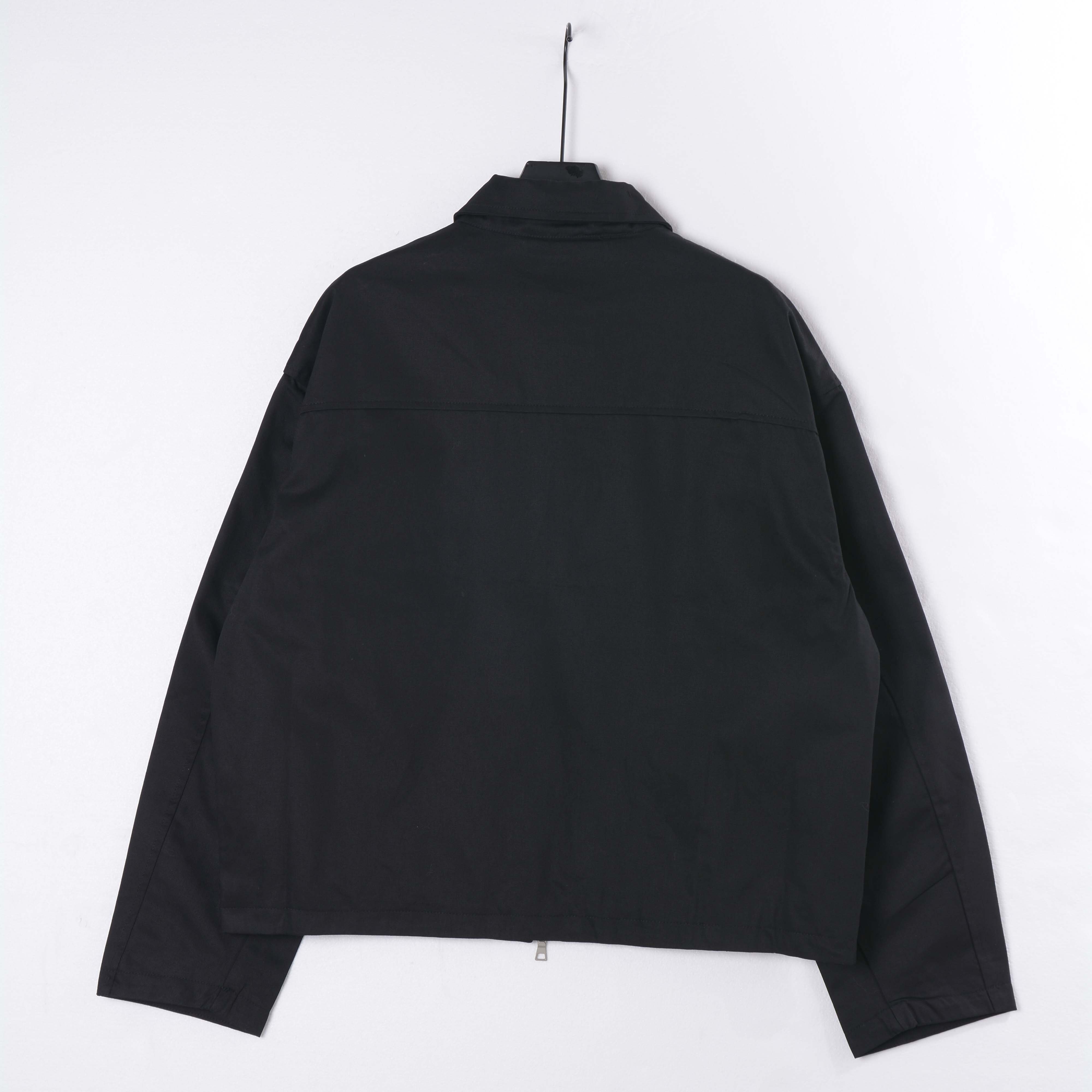 Europe and the United States high street ins the same style of men's and women's coat short zipper jacket