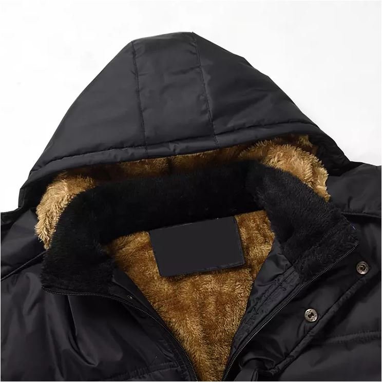 2022 wholesale windproof puffer jacket with fleece hood custom outdoor winter jacket men cheap price coat for cold weather