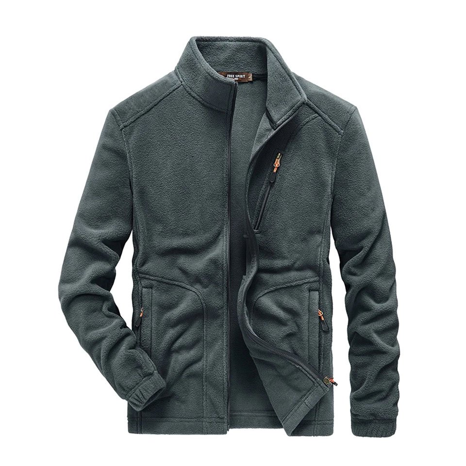 Custom Outdoor Winter Casual Warm Fleece Jacket For Men Lightweight Sports Clothing