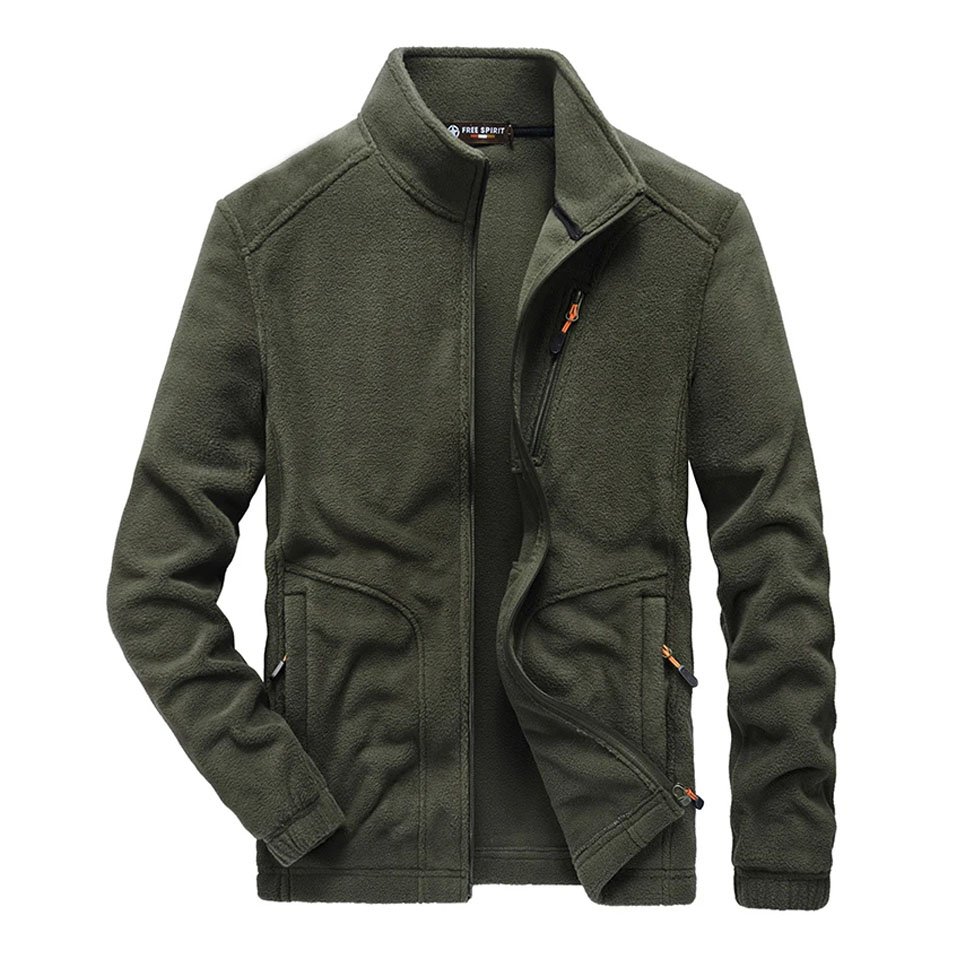 Custom Outdoor Winter Casual Warm Fleece Jacket For Men Lightweight Sports Clothing