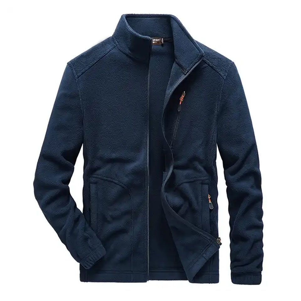 Custom Outdoor Winter Casual Warm Fleece Jacket For Men Lightweight Sports Clothing