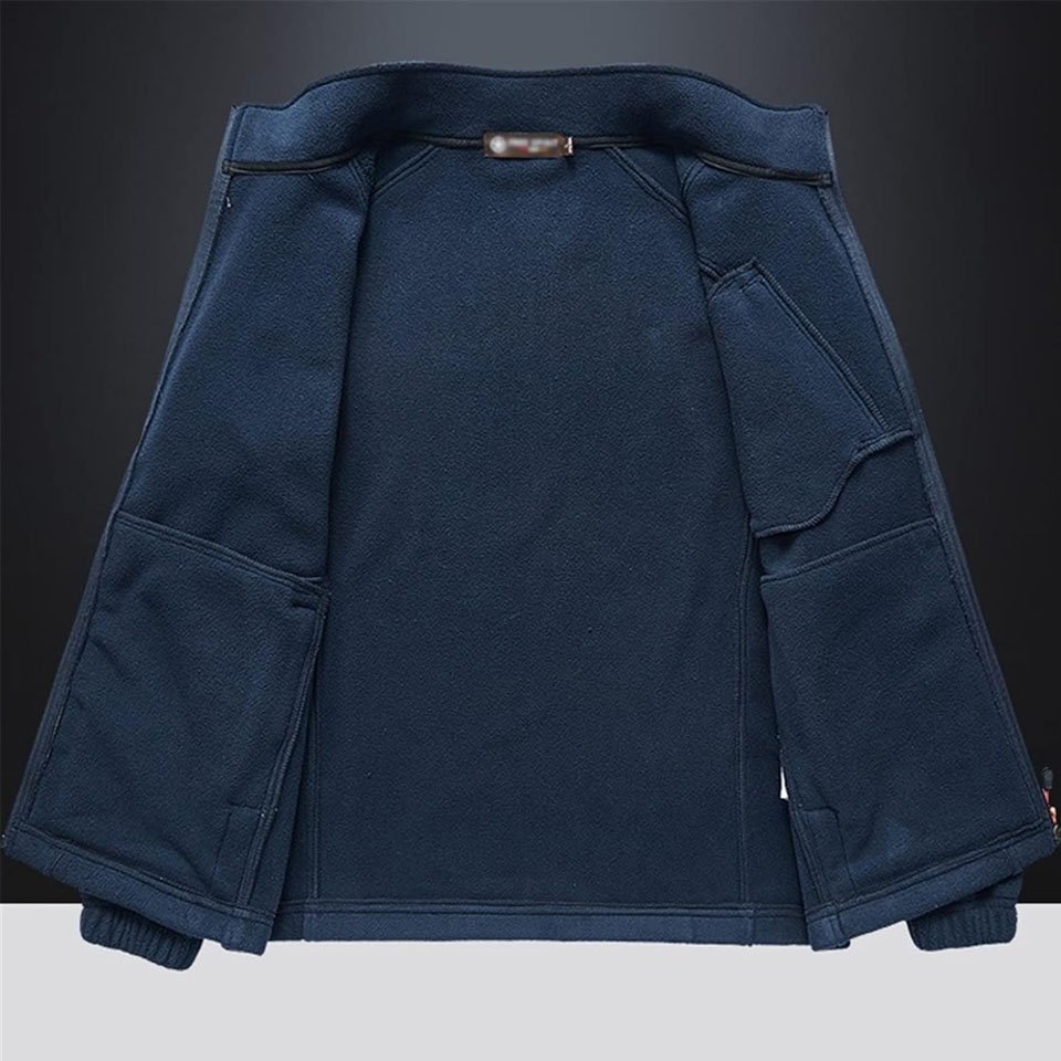 Custom Outdoor Winter Casual Warm Fleece Jacket For Men Lightweight Sports Clothing