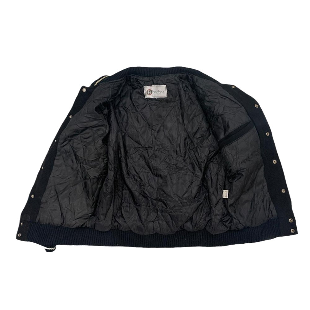 Custom Men's Basic Leather Baseball Varsity Jacket Waterproof Outwear with Logo Decoration Letterman Bomber Jacket