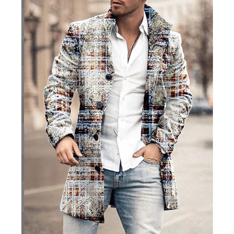 young men's students korean leisure woolen coat men's long coat clothes winter men's jacket handsome wind coat