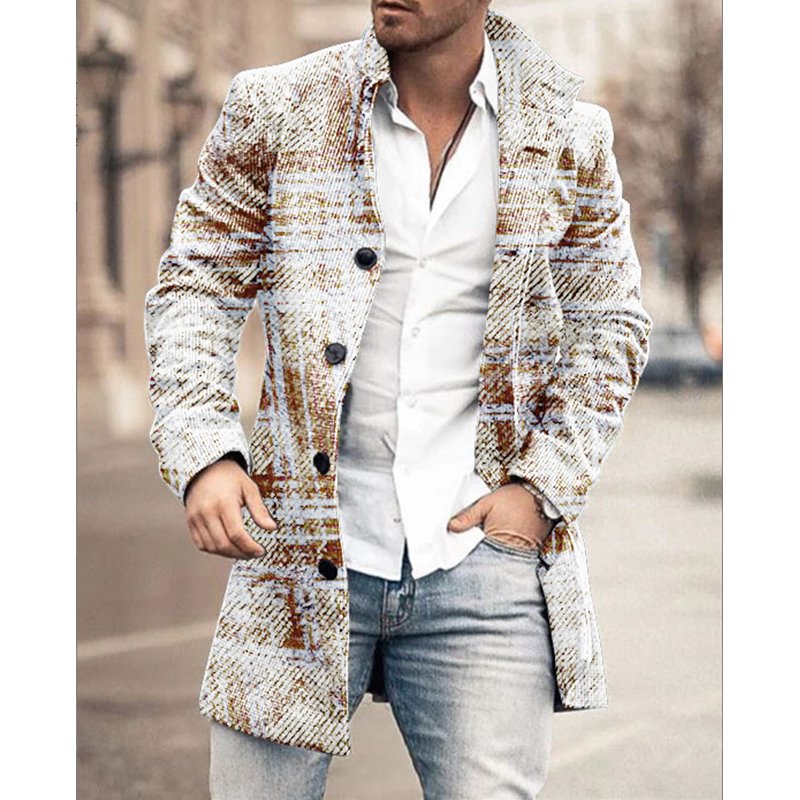 young men's students korean leisure woolen coat men's long coat clothes winter men's jacket handsome wind coat