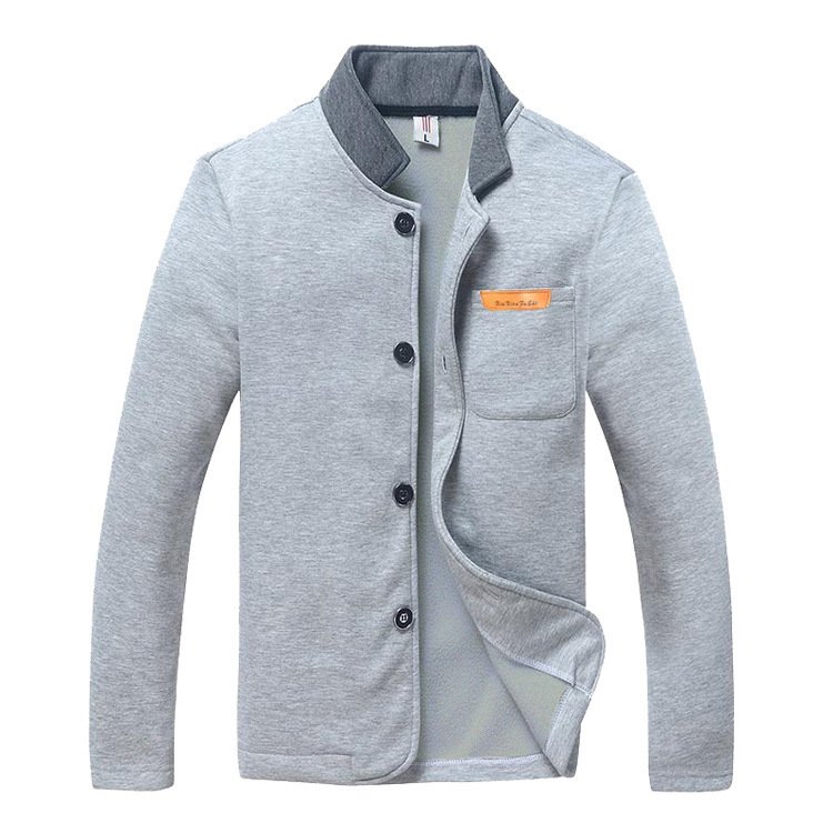 2021 Spring Autumn Best Selling Stand Collar Cardigan Sweater Simple Fashion Men'S Thick Jacket