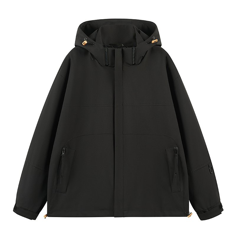 LAYENNE Men's Sports Jacket Fashionable Waterproof and Windproof Custom Label Zip up with Stand up Collar XL Size Polyester
