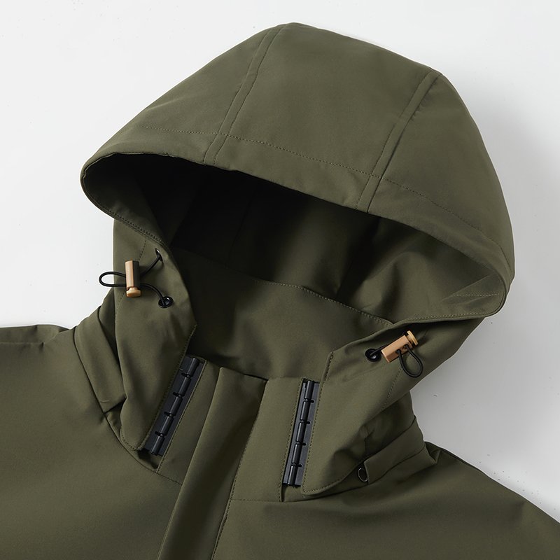 LAYENNE Men's Sports Jacket Fashionable Waterproof and Windproof Custom Label Zip up with Stand up Collar XL Size Polyester
