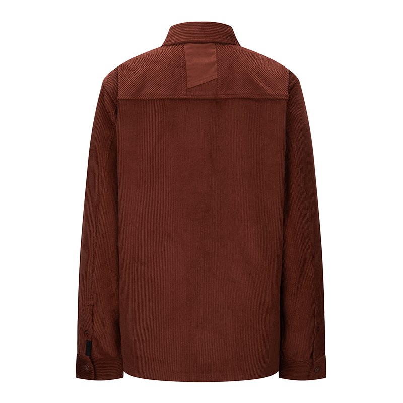 Corduroy Simple Double Pocket Button Jacket