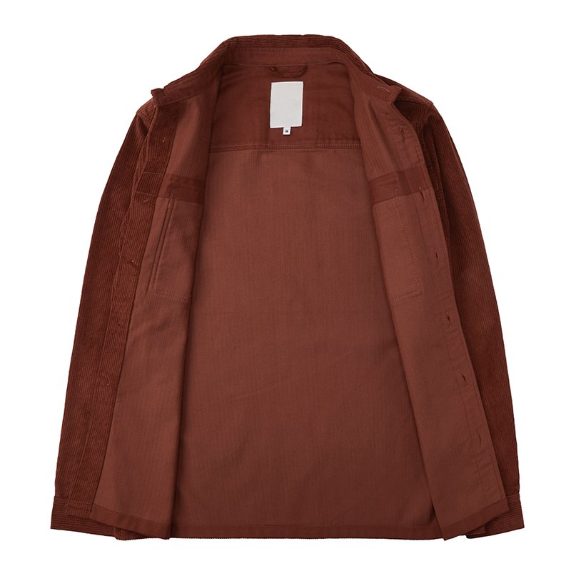 Corduroy Simple Double Pocket Button Jacket