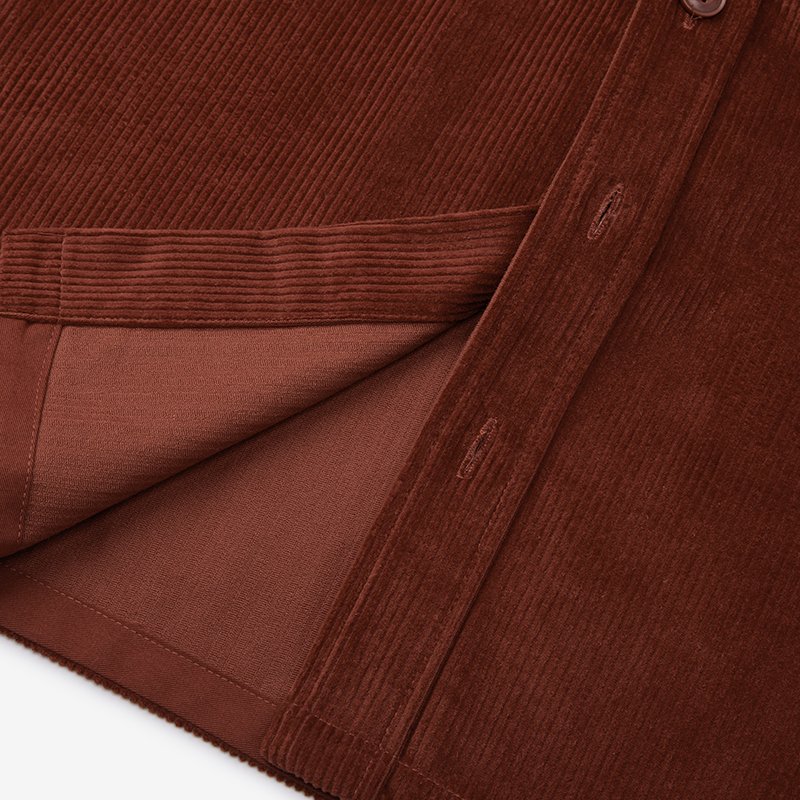 Corduroy Simple Double Pocket Button Jacket