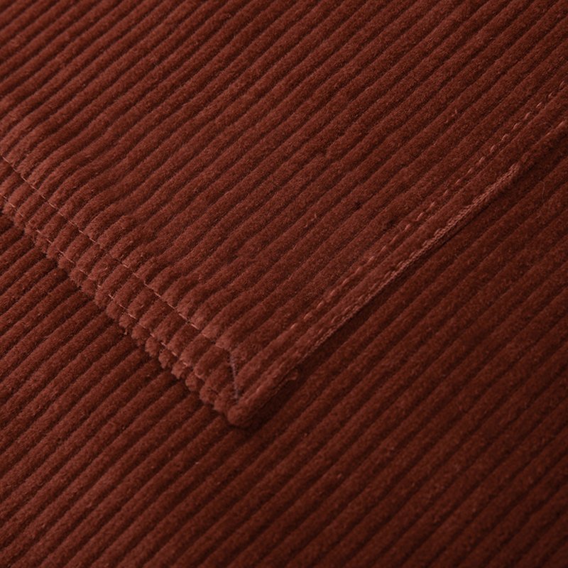 Corduroy Simple Double Pocket Button Jacket