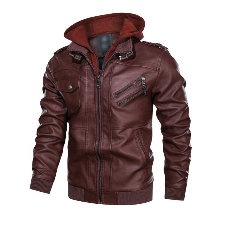 Custom Logo Man Leather Jackets Motorbike Biker Jacket Plus Size Men's Jacket Men's Coat