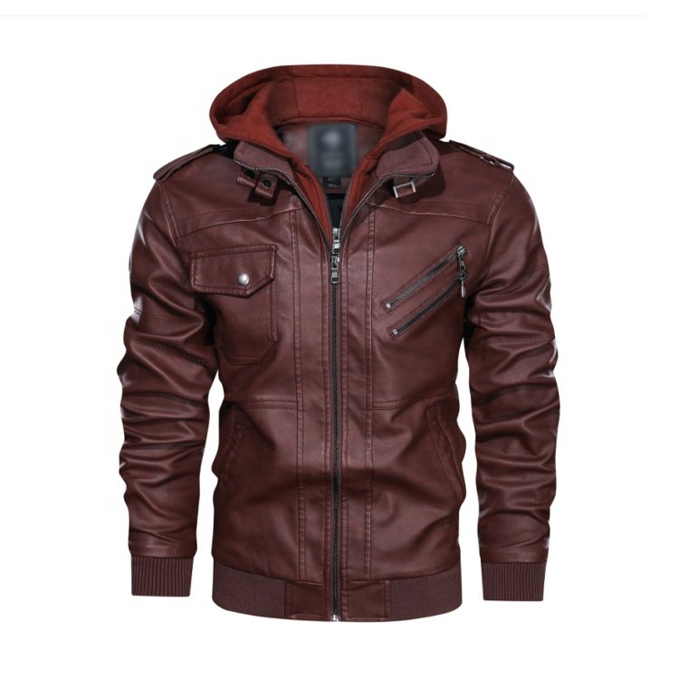 Custom Logo Man Leather Jackets Motorbike Biker Jacket Plus Size Men's Jacket Men's Coat