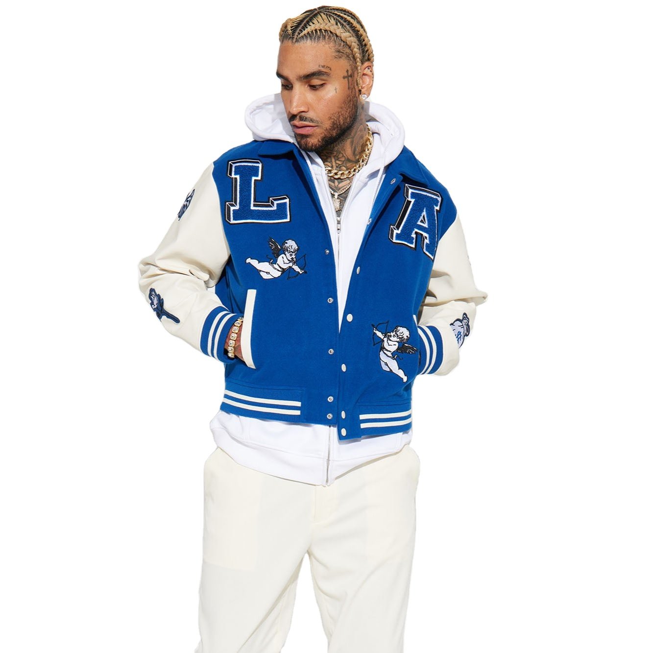 Plus Size Men's Varsity College Jackets Wholesale Varsity Jackets Custom Logo Letterman Varsity Jacket For Men 2024
