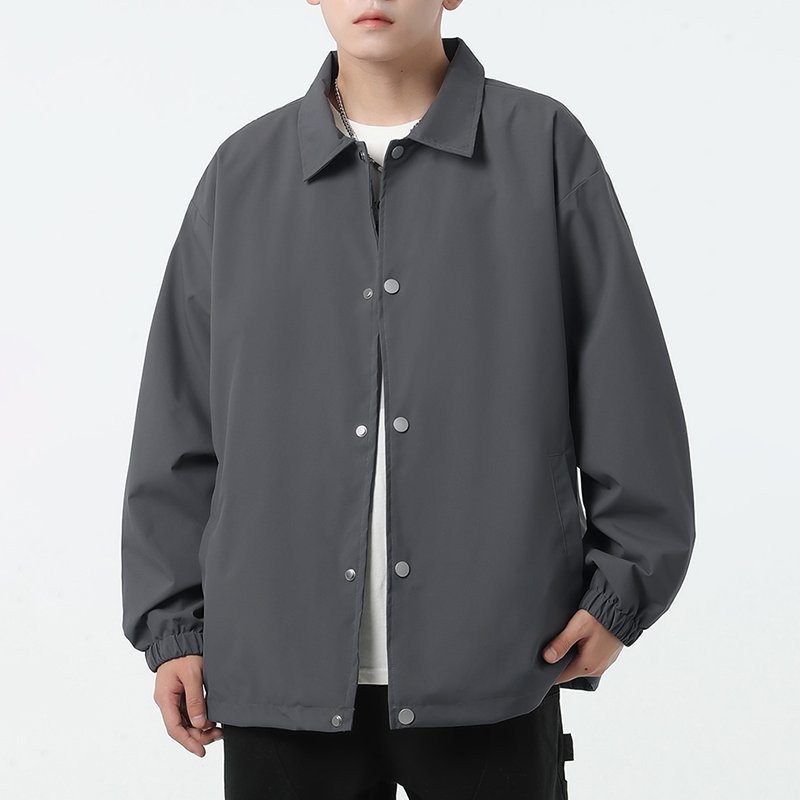 Custom Logo Men's Coach Jacket Loose Design Spring Wearing Men's Windbreaker Jacket Homme College Jacket