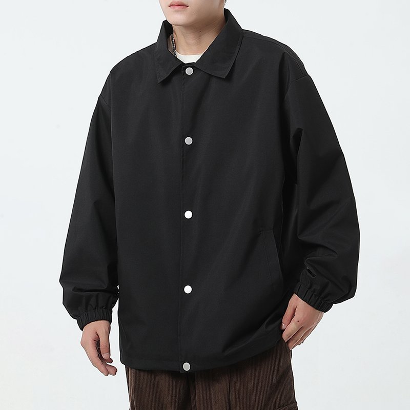 Custom Logo Men's Coach Jacket Loose Design Spring Wearing Men's Windbreaker Jacket Homme College Jacket