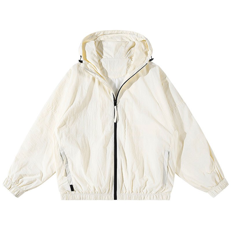 Wholesale High Quality Men Nylon Waterproof Outdoor Windbreaker Jacket With Hood And Pockets Men Sun Protection Light Jacket