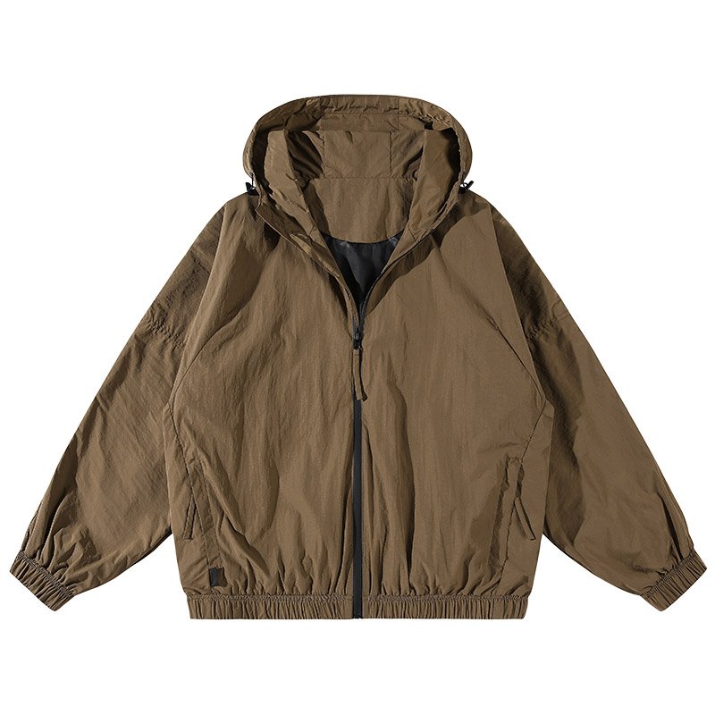 Wholesale High Quality Men Nylon Waterproof Outdoor Windbreaker Jacket With Hood And Pockets Men Sun Protection Light Jacket