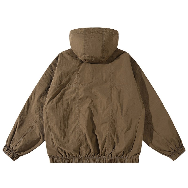 Wholesale High Quality Men Nylon Waterproof Outdoor Windbreaker Jacket With Hood And Pockets Men Sun Protection Light Jacket