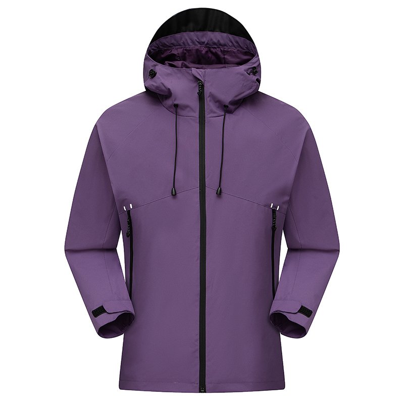 Men's Outdoor Windbreaker Jacket Hooded Casual Sport Pocketed Spring Fall Hiking XL Size Front Logo Custom Jacket For Men