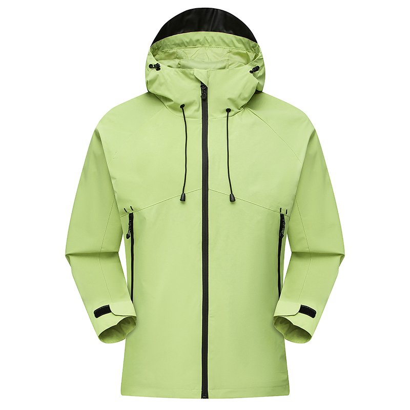 Men's Outdoor Windbreaker Jacket Hooded Casual Sport Pocketed Spring Fall Hiking XL Size Front Logo Custom Jacket For Men