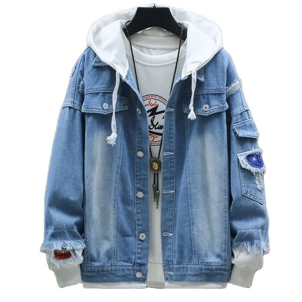 Superior Quality Customized Zip Fashion 2024 Long Sleeve Men's Casual Wear Breathable Denim Jacket Superior Quality Men's Jacket