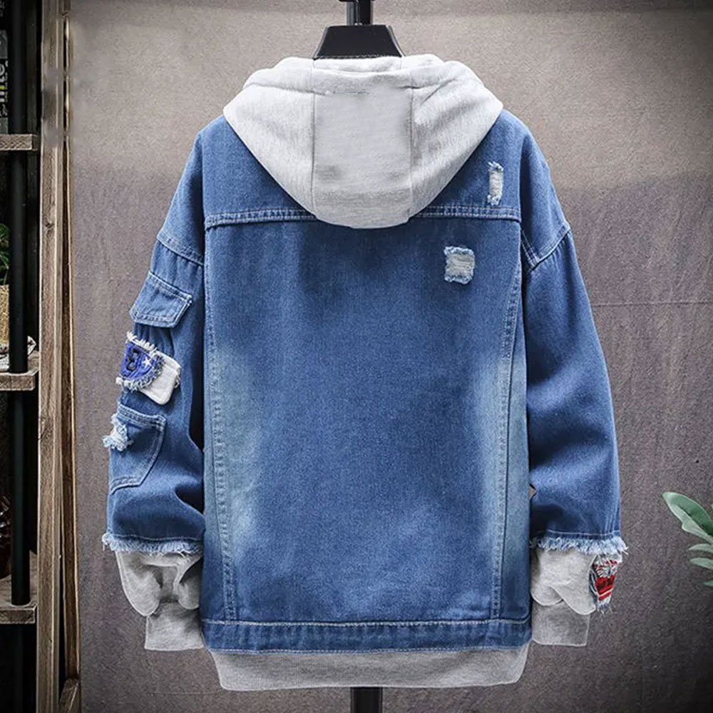 Superior Quality Customized Zip Fashion 2024 Long Sleeve Men's Casual Wear Breathable Denim Jacket Superior Quality Men's Jacket
