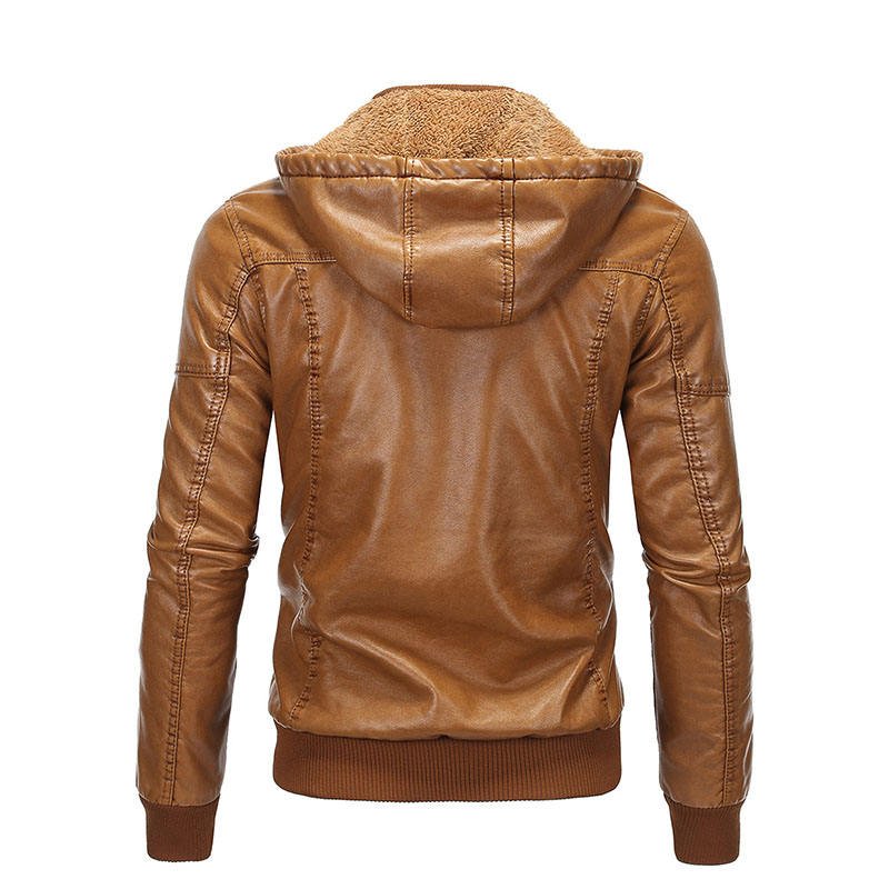 Customized Men Latest Design Brand Fashion Black Men's Bike Motor Leather Jacket 2023