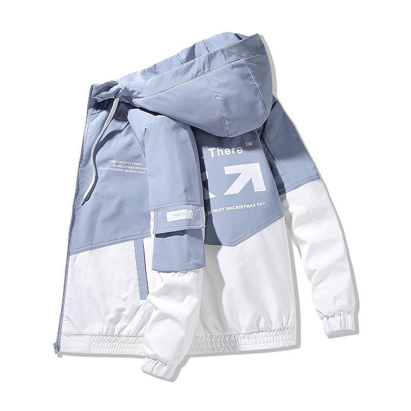 2021 Spring And Autumn Clothes Men Jacket Size 4XL Outwear Hooded Wadded Coat Slim Parka Men's Hooded Fashion Printed Jacket