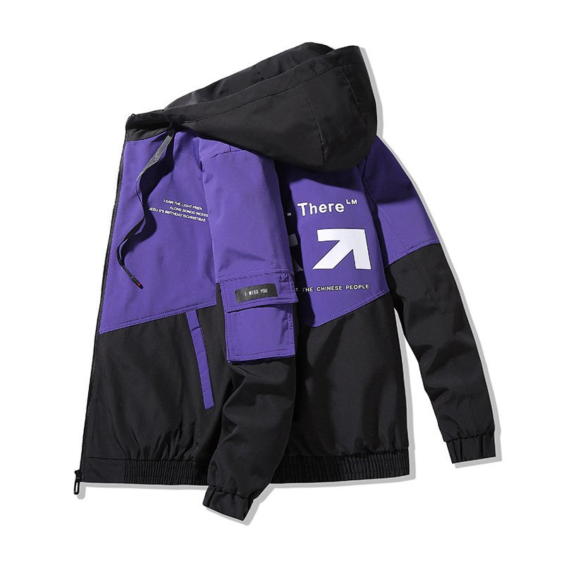2021 Spring And Autumn Clothes Men Jacket Size 4XL Outwear Hooded Wadded Coat Slim Parka Men's Hooded Fashion Printed Jacket