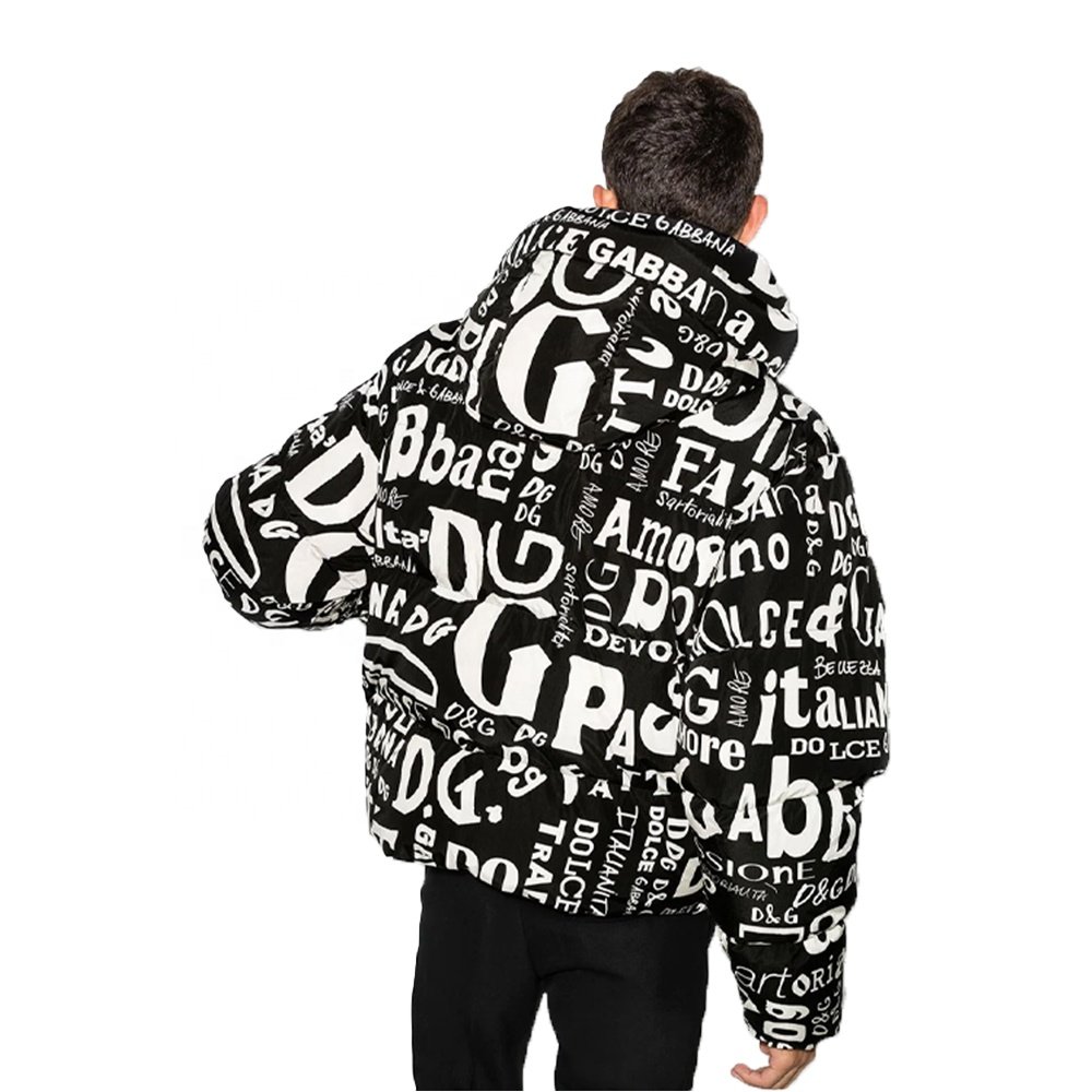 Winter Down Coat Hoodie Puffer Men Clothing Jacket Streetwear Printing Latest Design Custom Puffer Jacket Men 2022