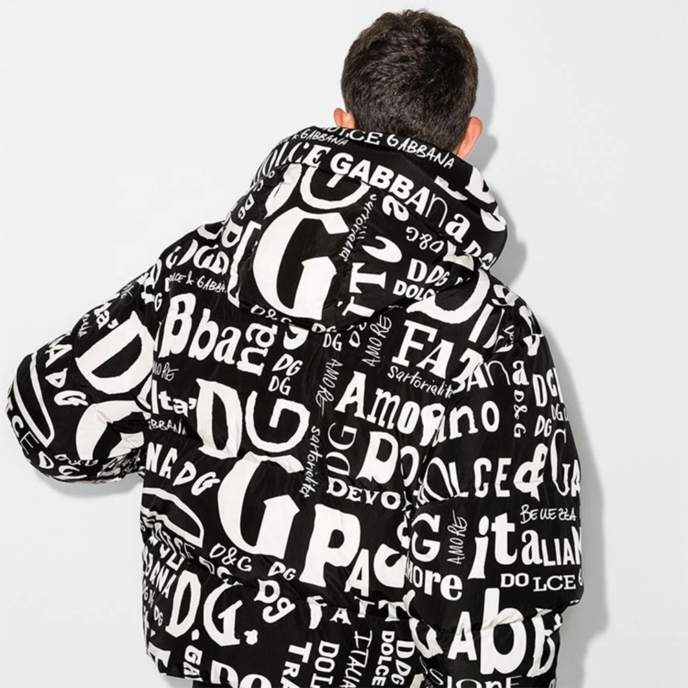 Winter Down Coat Hoodie Puffer Men Clothing Jacket Streetwear Printing Latest Design Custom Puffer Jacket Men 2022