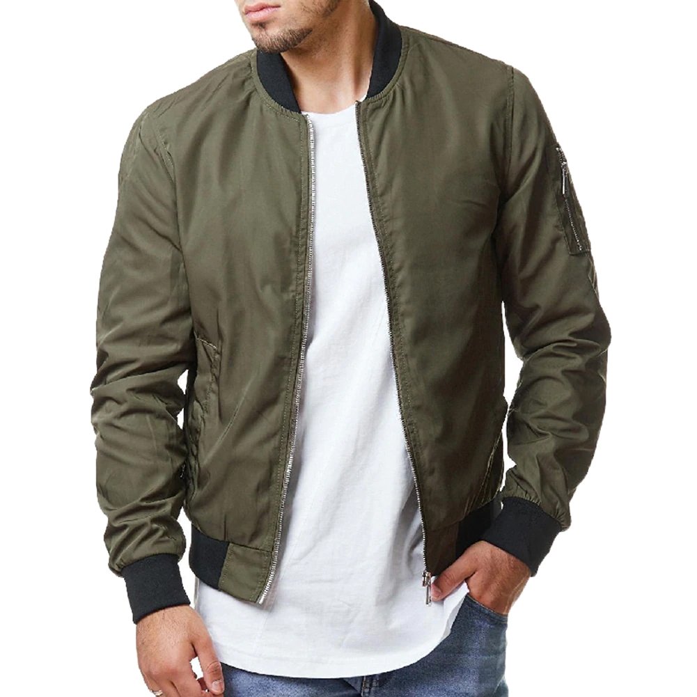 Men's Jacket Coats Spring Bomber Jacket Men Casual Slim Patchwork Windbreaker Jackets Men Outwear Zipper Thin Coat
