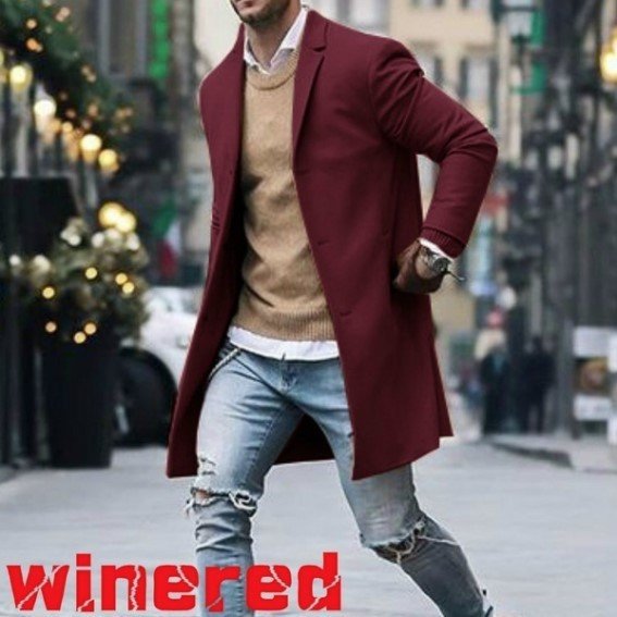 Liu Ming Hot Selling Autumn Winter 2024 Men Clothing Windbreak Warm Plus Size 5XL Jackets Woolen Trench Coat
