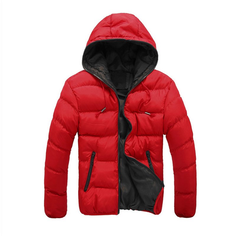 2024 Winter Custom logo Fashion Thick Coats Padded Hooded Men Down Varsity Windbreaker Men's Jackets